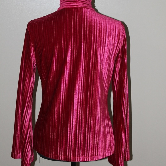 Nanette Lepore Cranberry Velvet Top - Picture 4 of 6